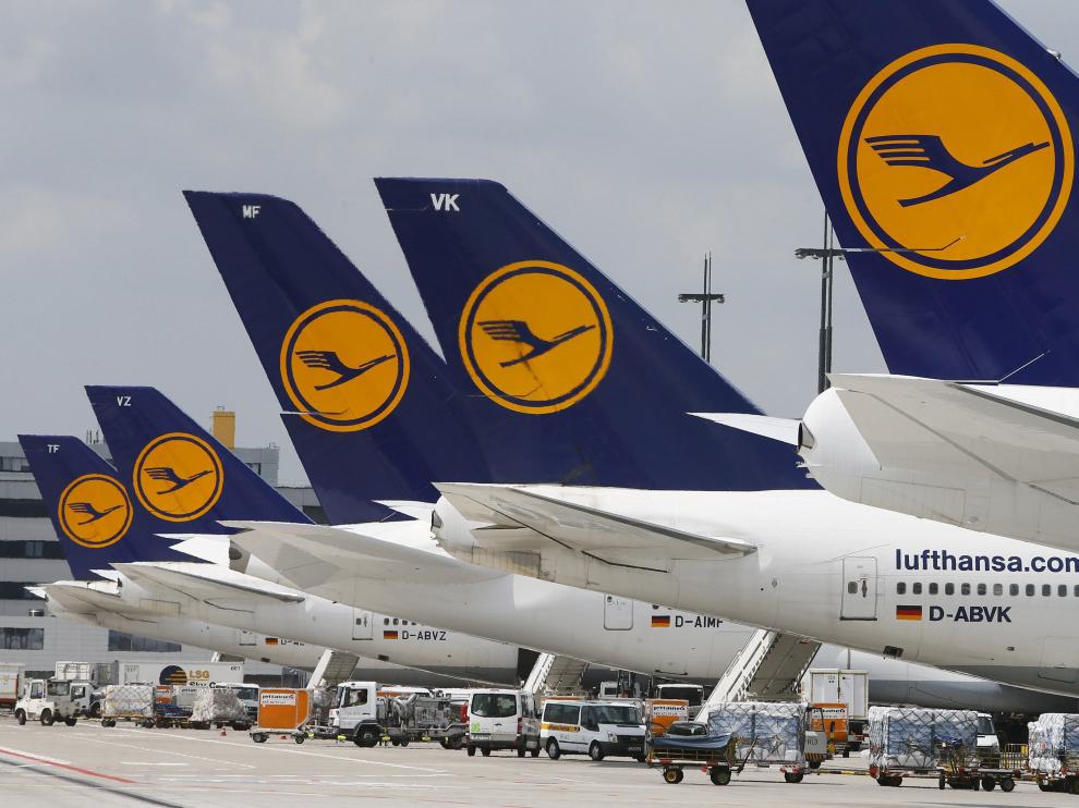 Aviones de la compañía Lufthansa