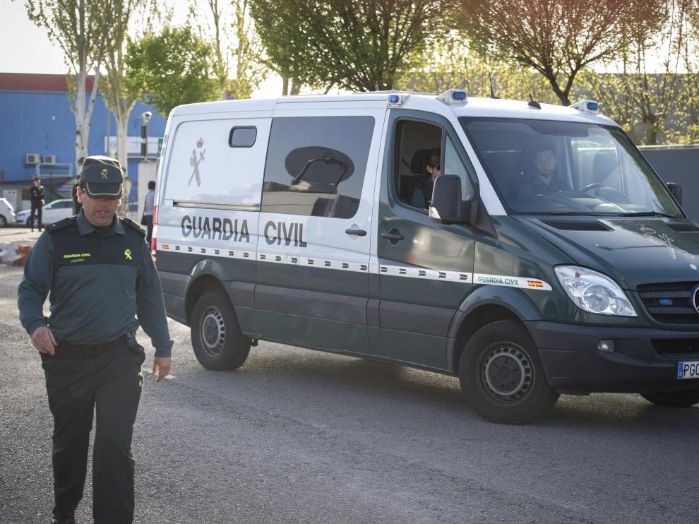 Furgón policial en el que se trasladó a Bárcenas desde la cárcel