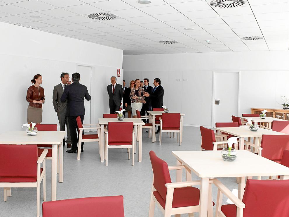 Uno de los salones que los usuarios de la nueva residencia de Utebo estrenarán la próxima semana
