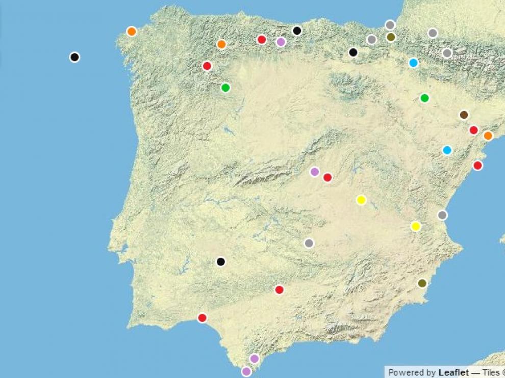 Imagen de la península Ibérica en el Atlas