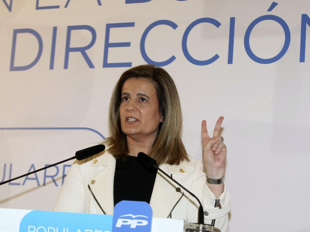 La ministra de Empleo y Seguridad Social, Fátima Báñez, en la clausura del foro "Claves de la política de empleo en la Comunidad Valenciana".