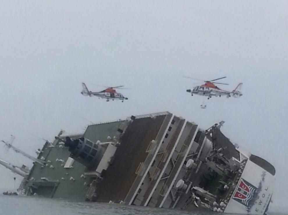 El barco hundido en Corea