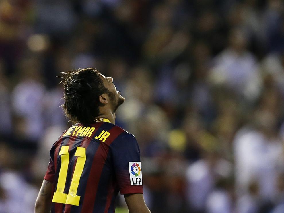 Neymar, durante el partido