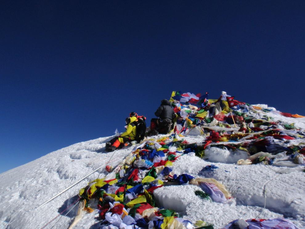 Unos montañeros, en el Everest