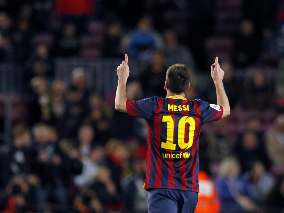 Messi celebra un gol