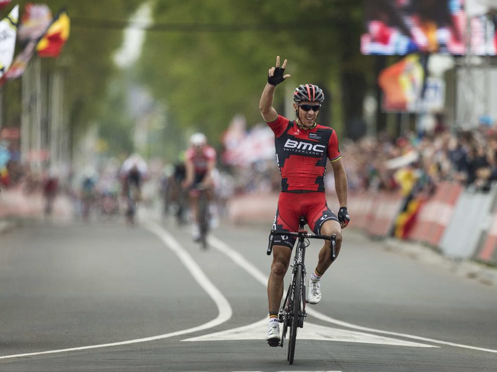 Gilbert celebra la victoria
