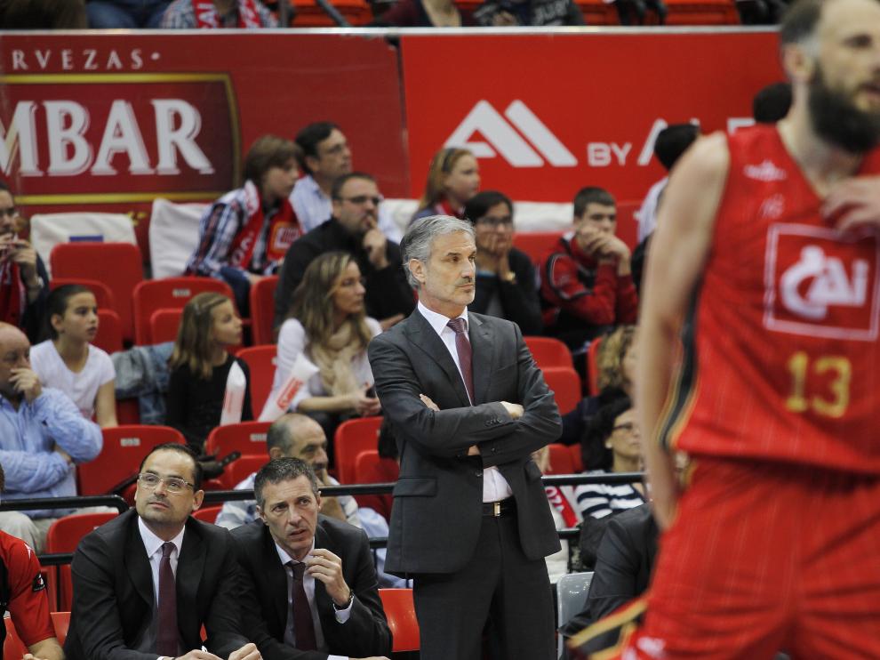 Abós, durante el partido contra Unicaja