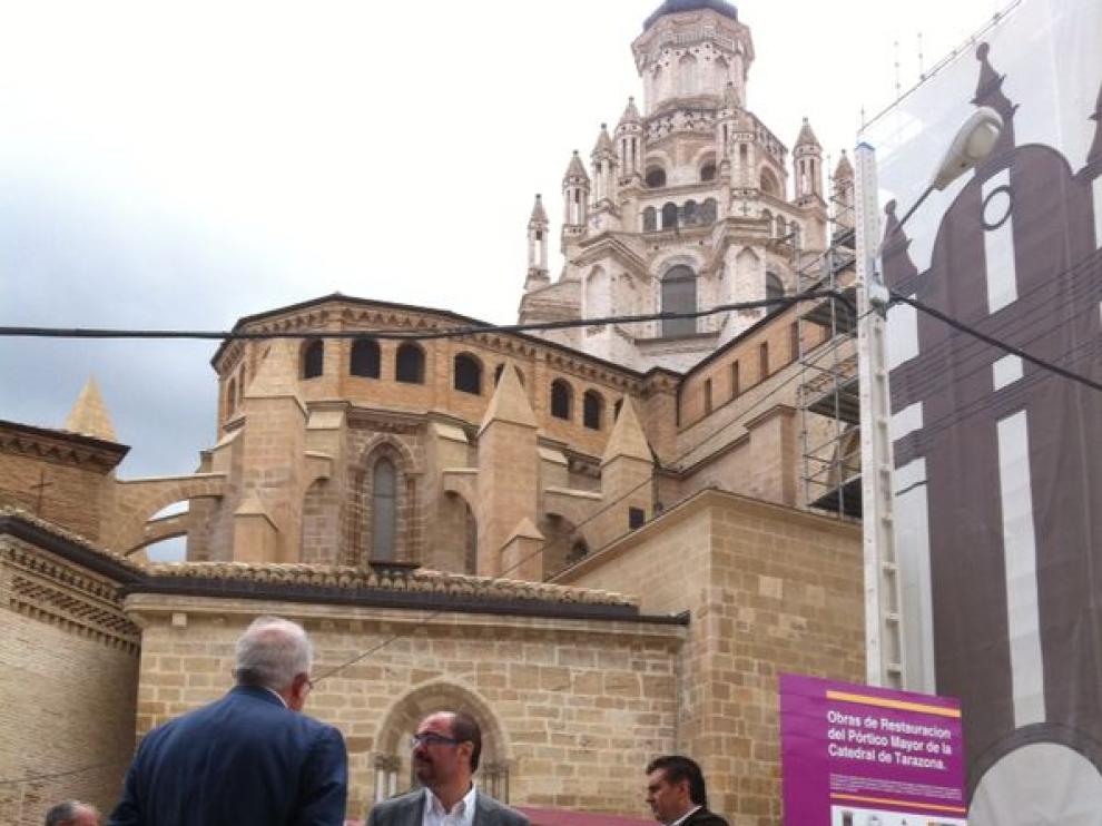 Lambán en su visita a Tarazona