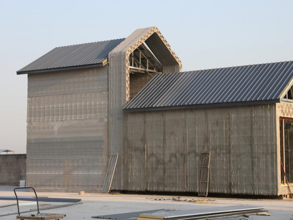 Casa fabricada en China con impresoras 3D