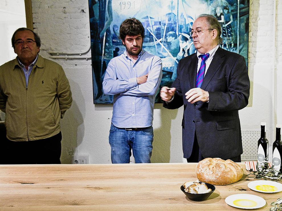 Álvaro González Coloma, Miguel Fernández-Sanguino y José María Pisa, en la presentación, en Madrid.