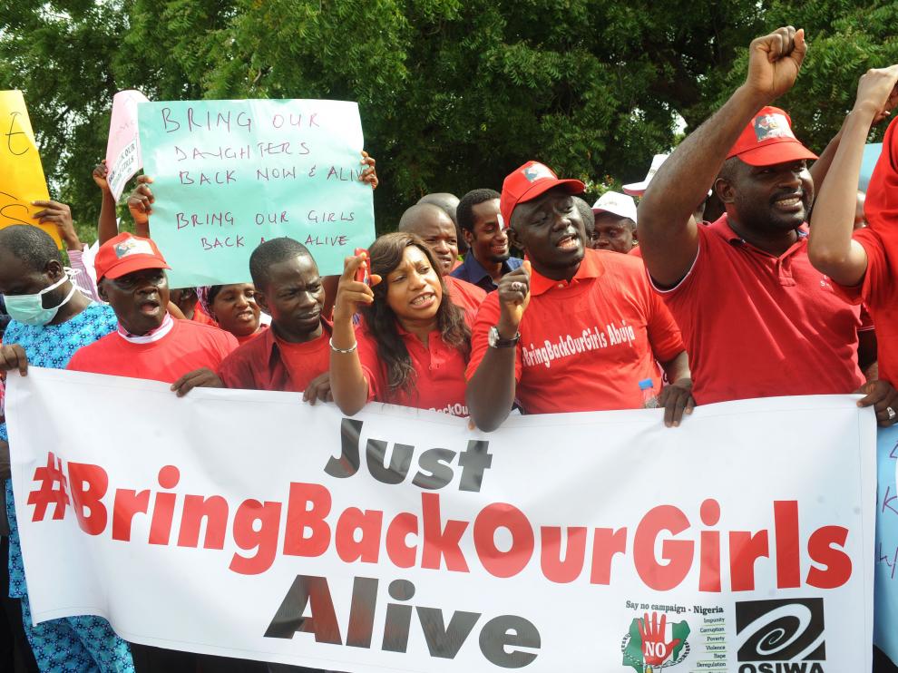 Protestas contra el secuestro de las 200 niñas de Chibok