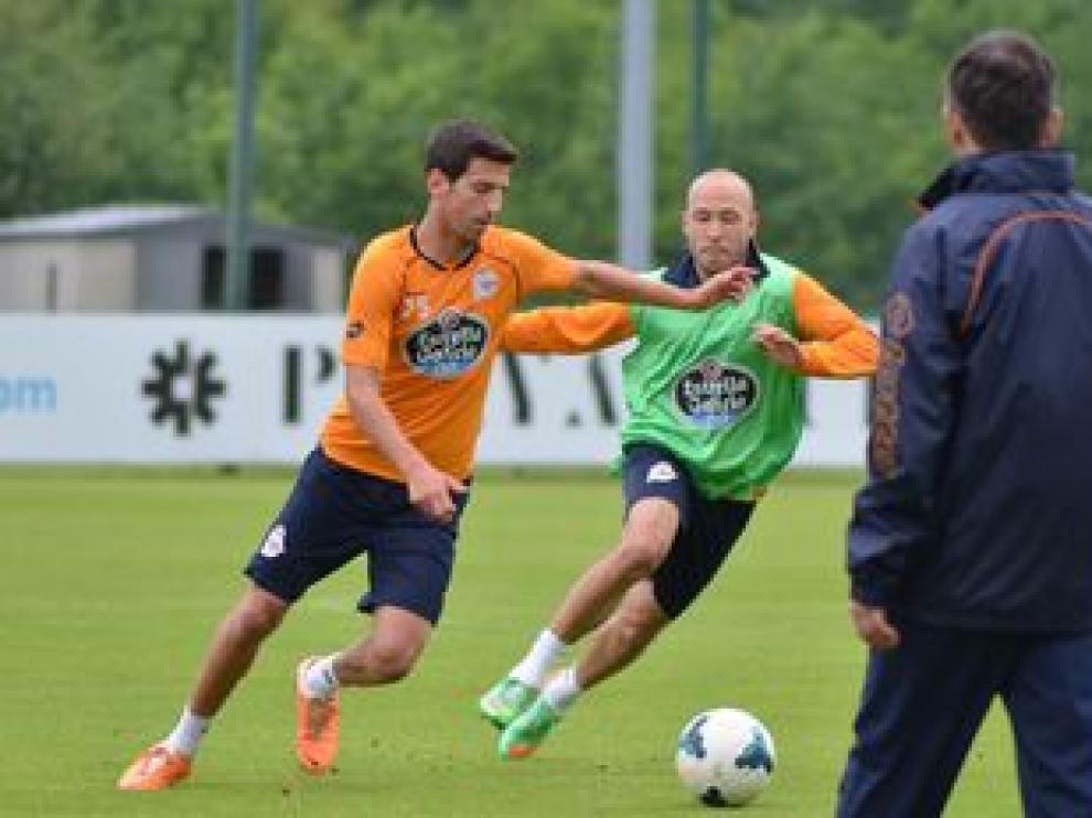 Un entrenamiento del Deportivo de La Coruña