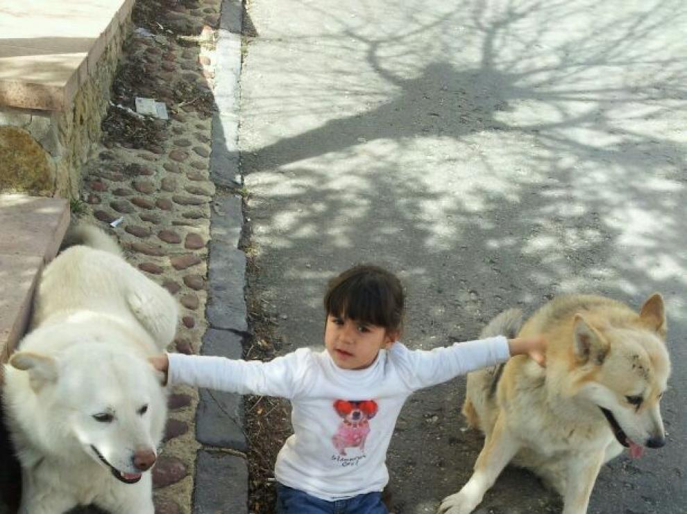 Una de las nuevas niñas asentadas en Griegos