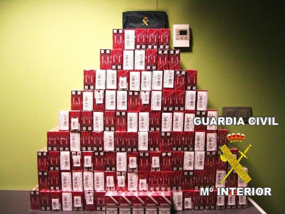 Tabaco incautado por la Guardia Civil en Zaragoza