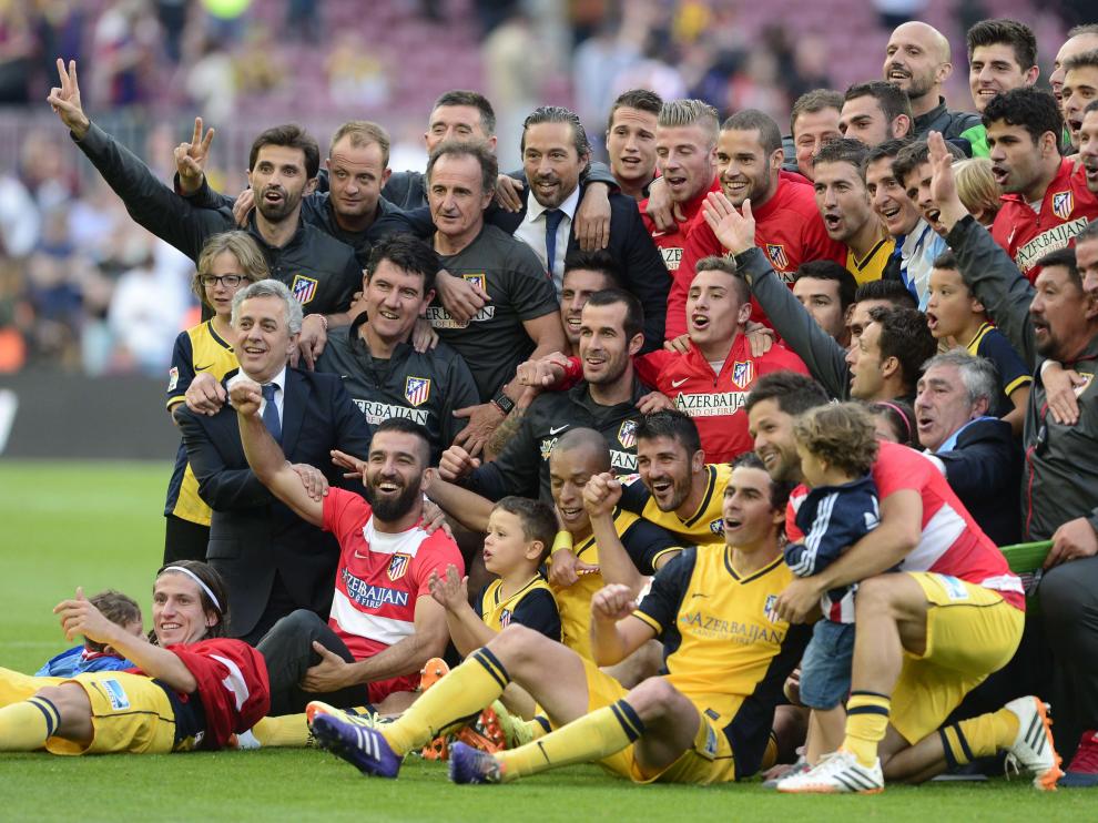 El Atlético celebra el título logrado