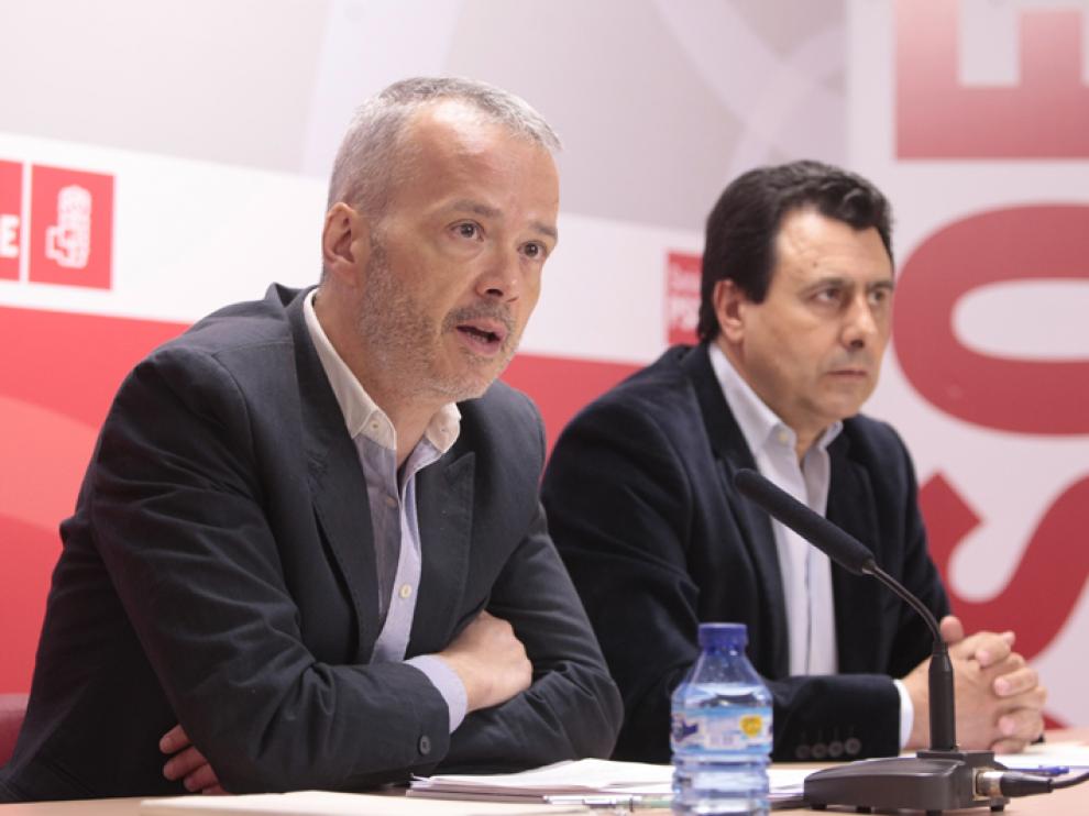 El diputado socialista por Zamora, Antonio Camacho, junto a Félix Lavilla