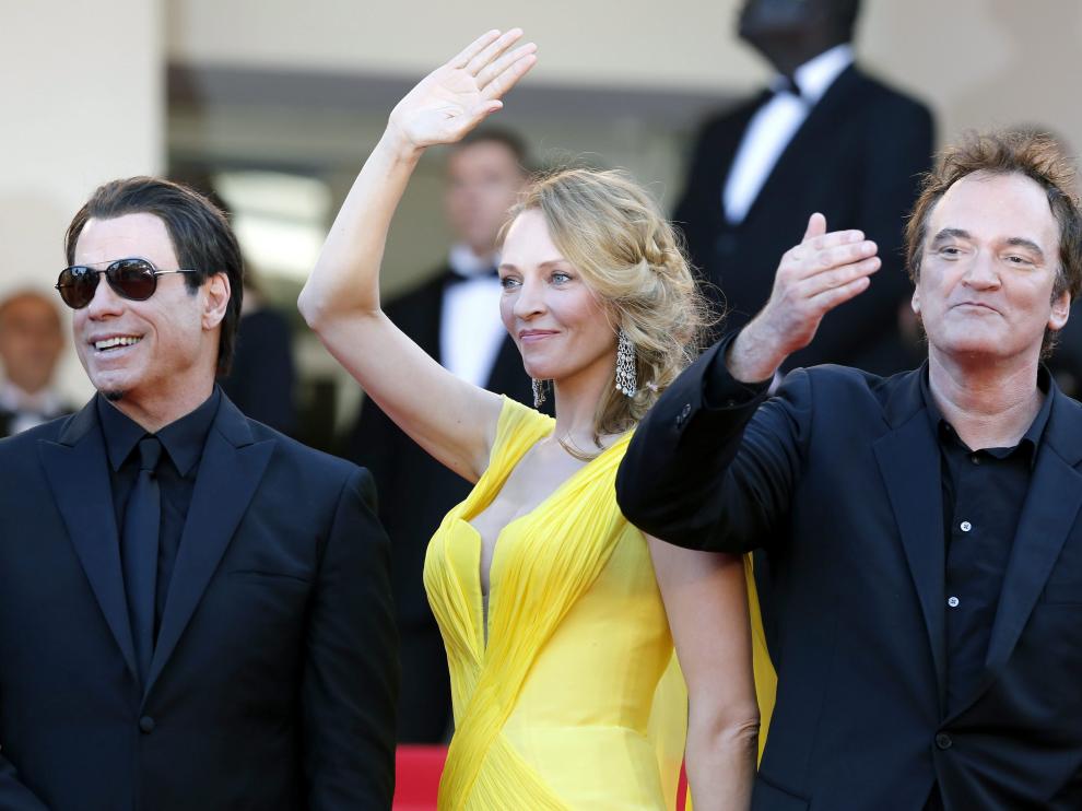 Los protagonistas de Pulp Fiction reunidos en la alfombra roja de Cannes