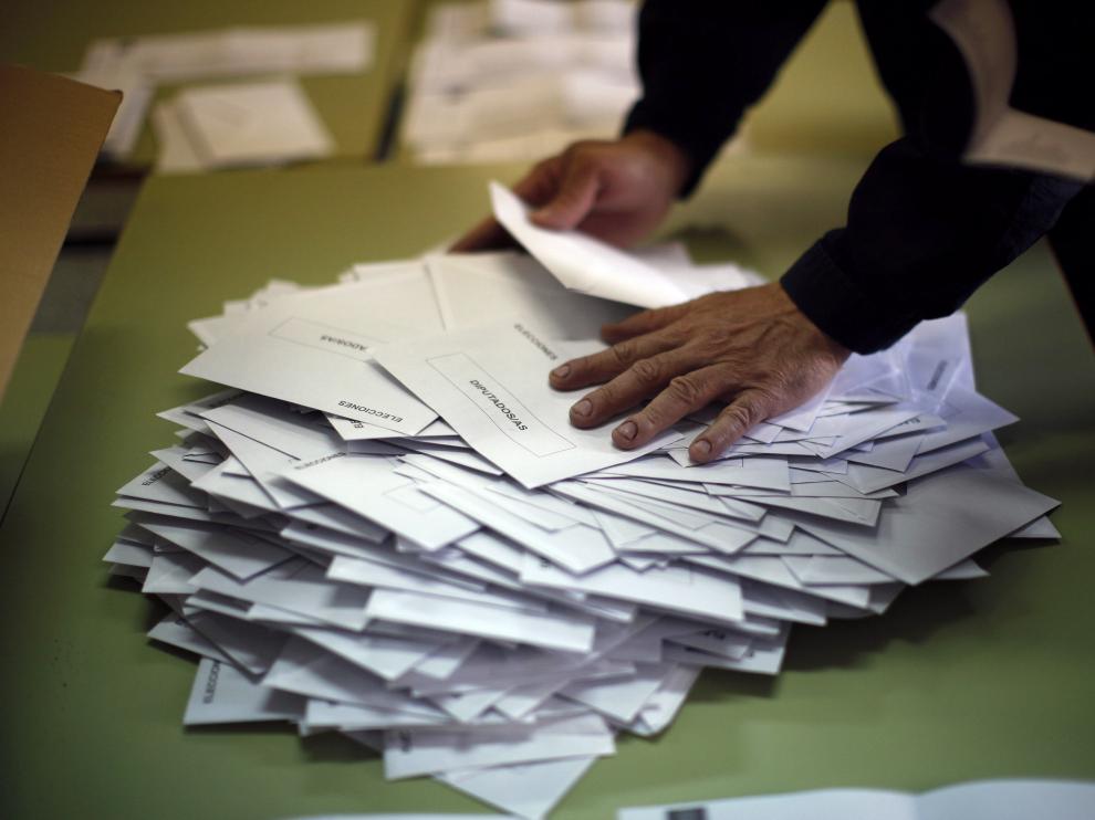 Recuento de votos en un colegio electoral