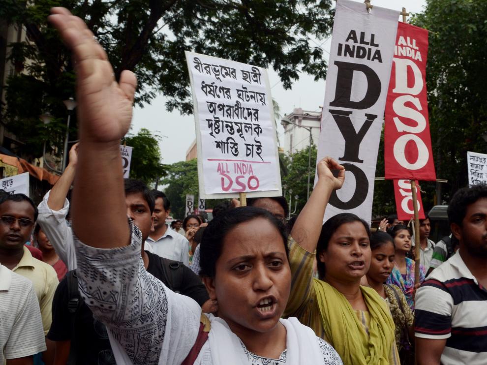 Protesta contra los abusos sexuales en la India