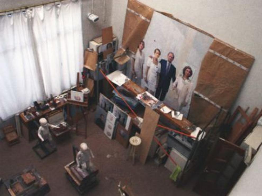 El cuadro, en el estudio de Antonio López