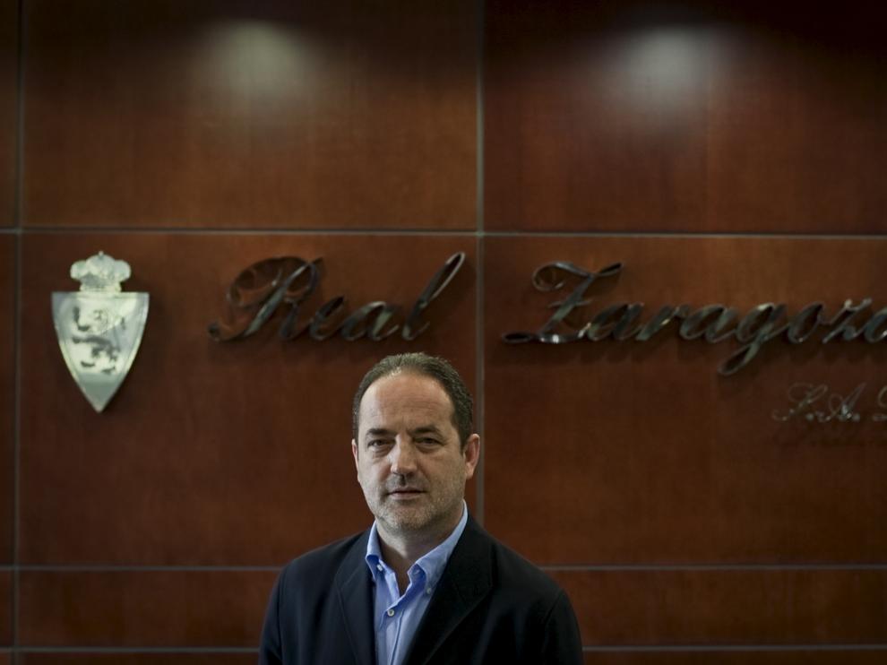 Agapito Iglesias, en las oficinas del Real Zaragoza
