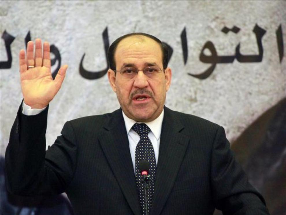 Al Maliki durante un acto