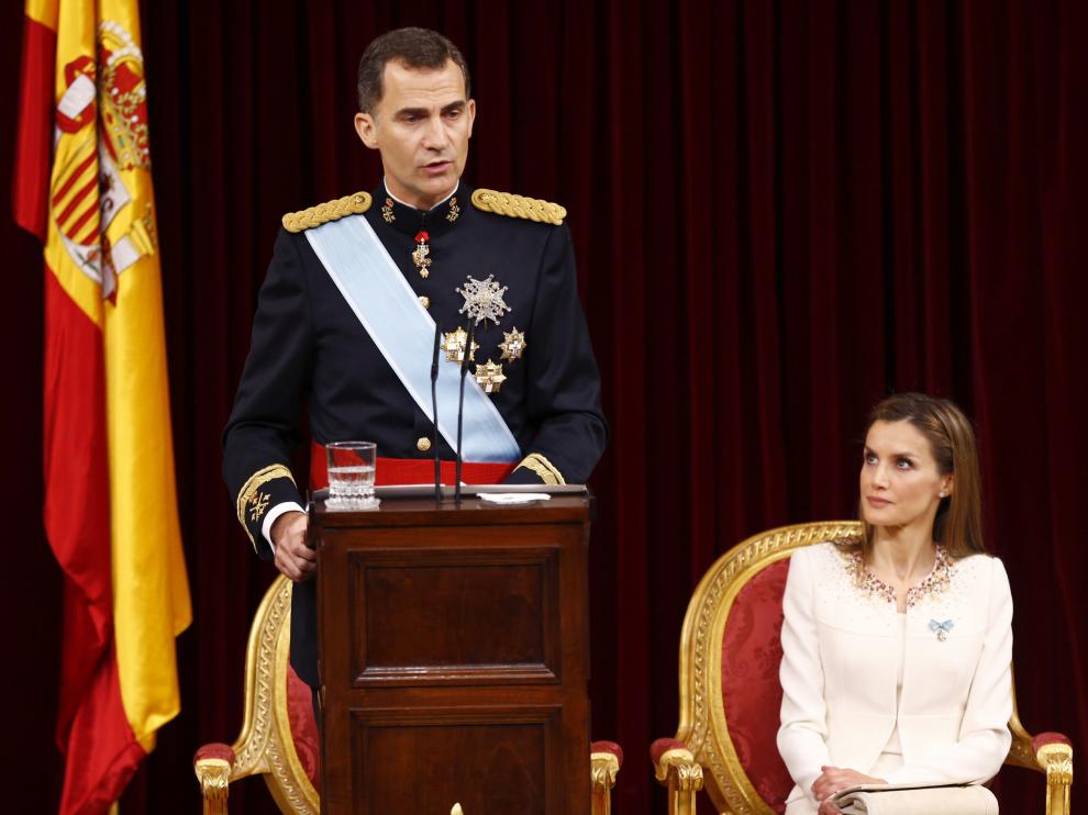 Felipe VI durante su discurso de coronación