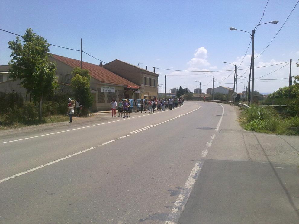 Recorrido que han de seguir los alumnos del instituto