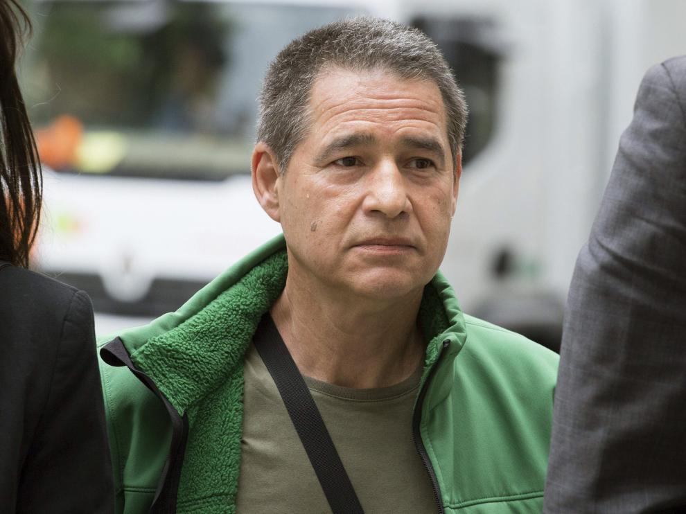 El histórico etarra Antonio Troitiño llegó al Tribunal de Magistrados de Westminster, en Londres.