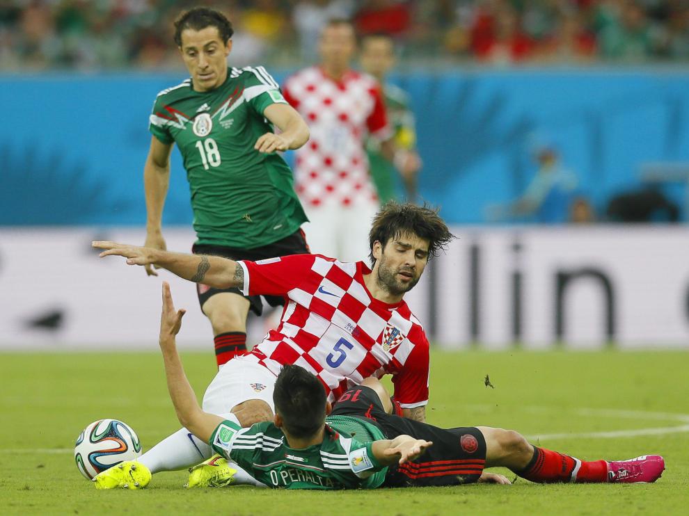Croacia en un partido contra México.