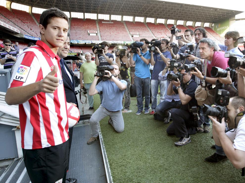 Ander Herrera, en su presentación como jugador del Athletic