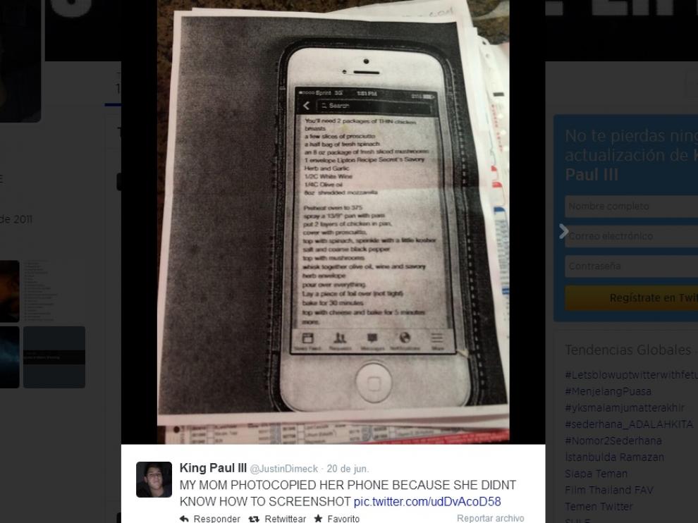 Una madre fotocopia su iPhone al no saber hacer una