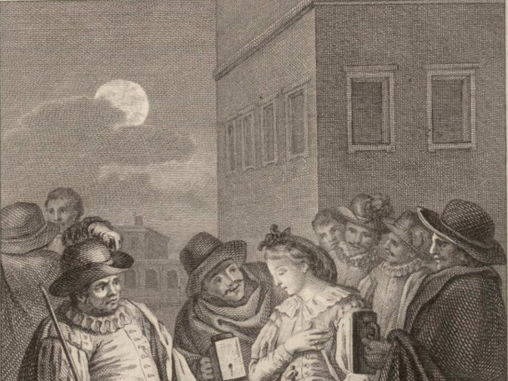 Sancho, gobernador de la Ínsula, en un grabado de 1798