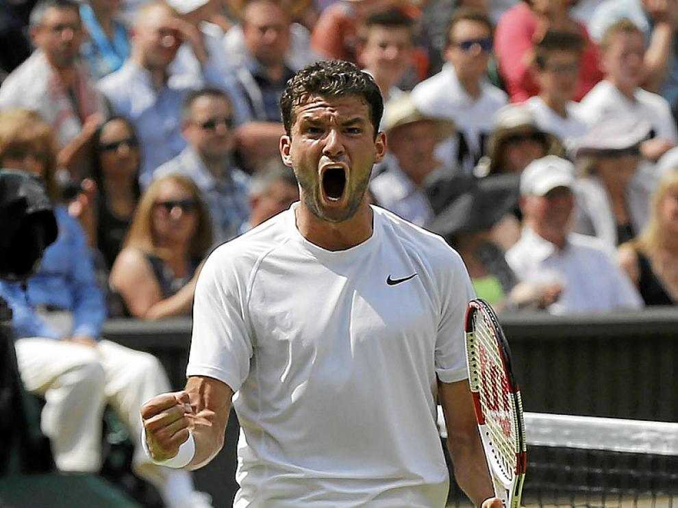 Grigor Dimitrov, en su partido ante Andy Murray Suzanne.