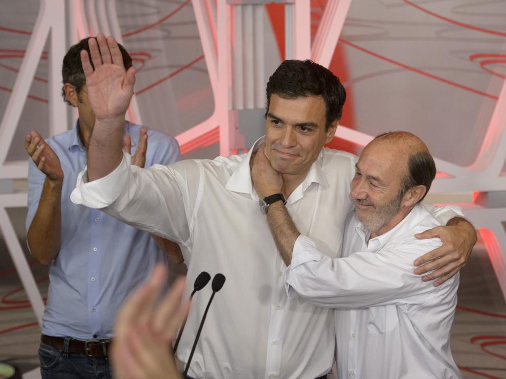 Pedro Sánchez con Rubalcaba este domingo
