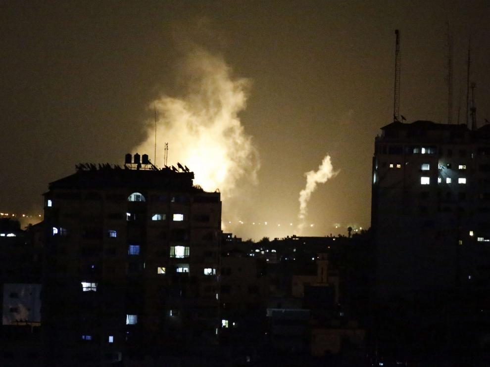 Misiles caídos sobre Gaza este jueves