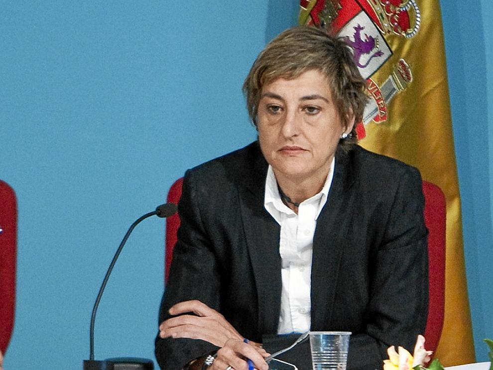 María Victoria Pinilla, durante su último pleno como alcaldesa de La Muela.