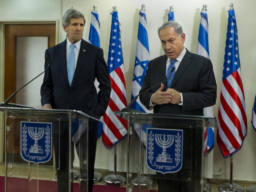 Kerry junto a Netanyahu en una imagen de archivo