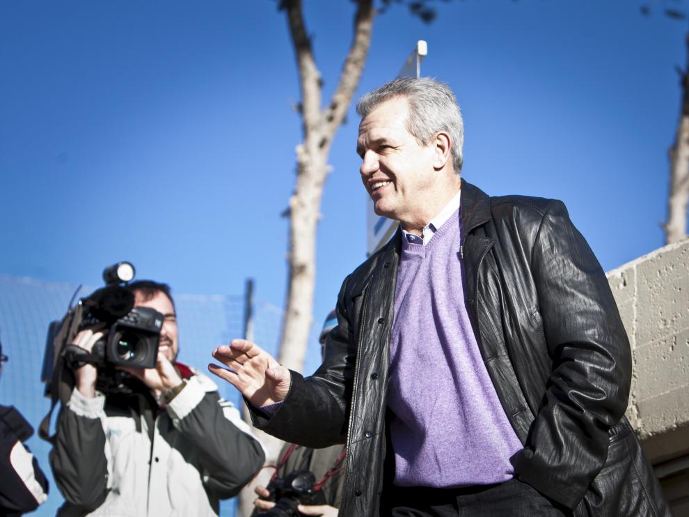 Aguirre, el día de su destitución como entrenador del Real Zaragoza
