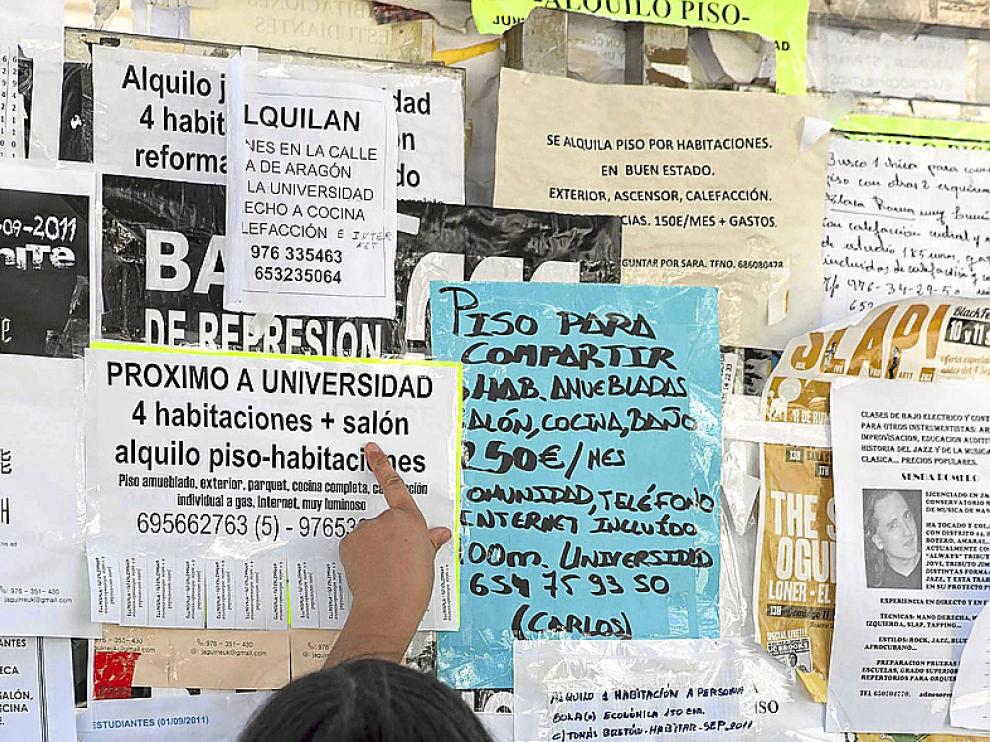 En el campus de San Francisco proliferan anuncios particulares.