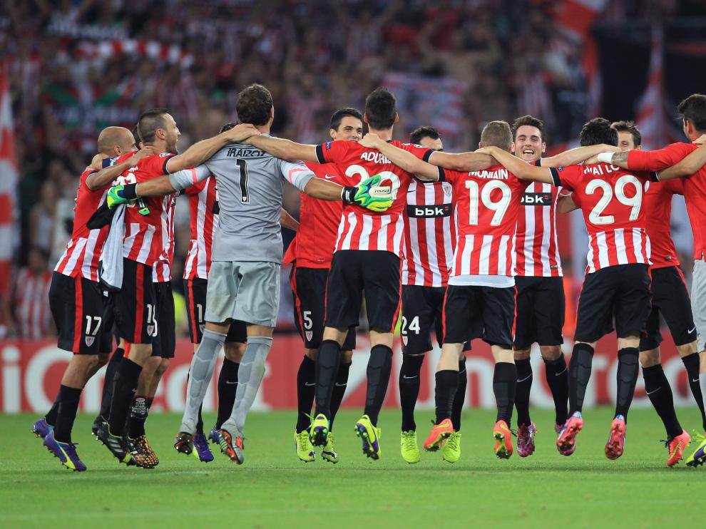El Athletic celebró el triunfo en el nuevo San Mamés