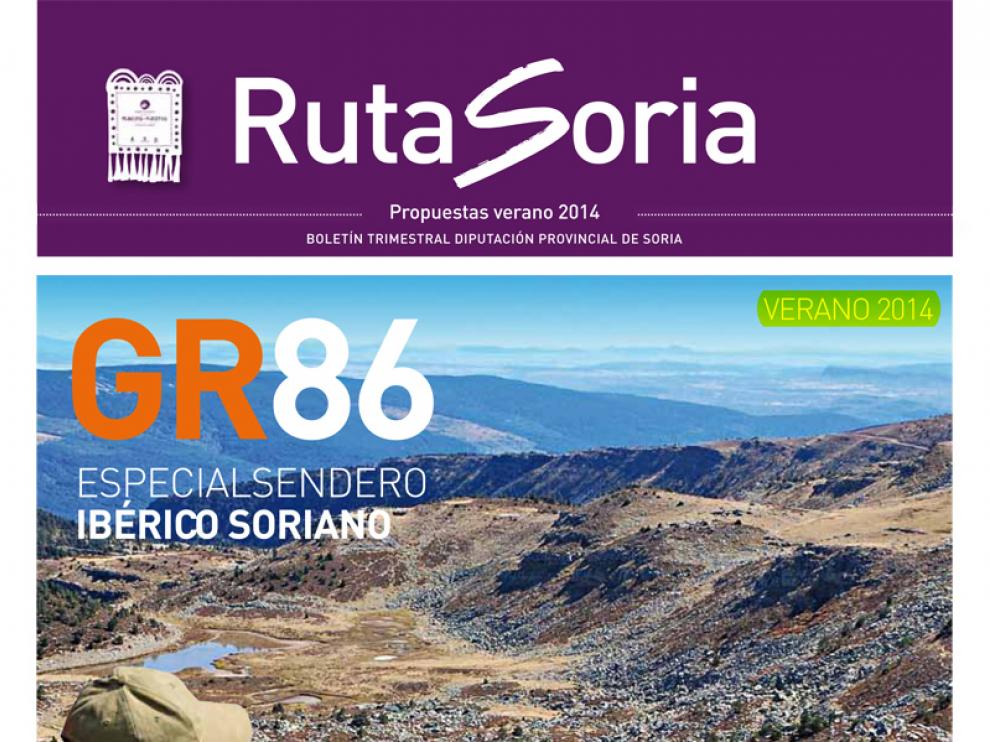 El Sendero Ibérico Soriano (GR-86) fue portada de la edición veraniega de 'Rutasoria'