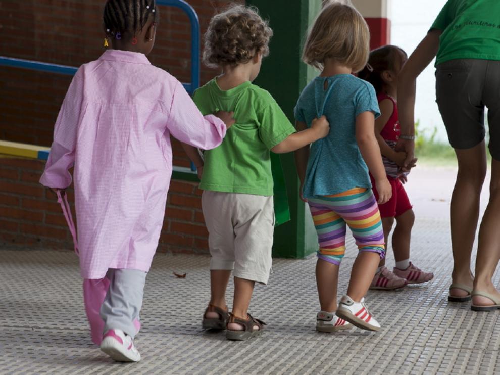 Imagen de archivo de alumnos de Infantil en un colegio zaragozano