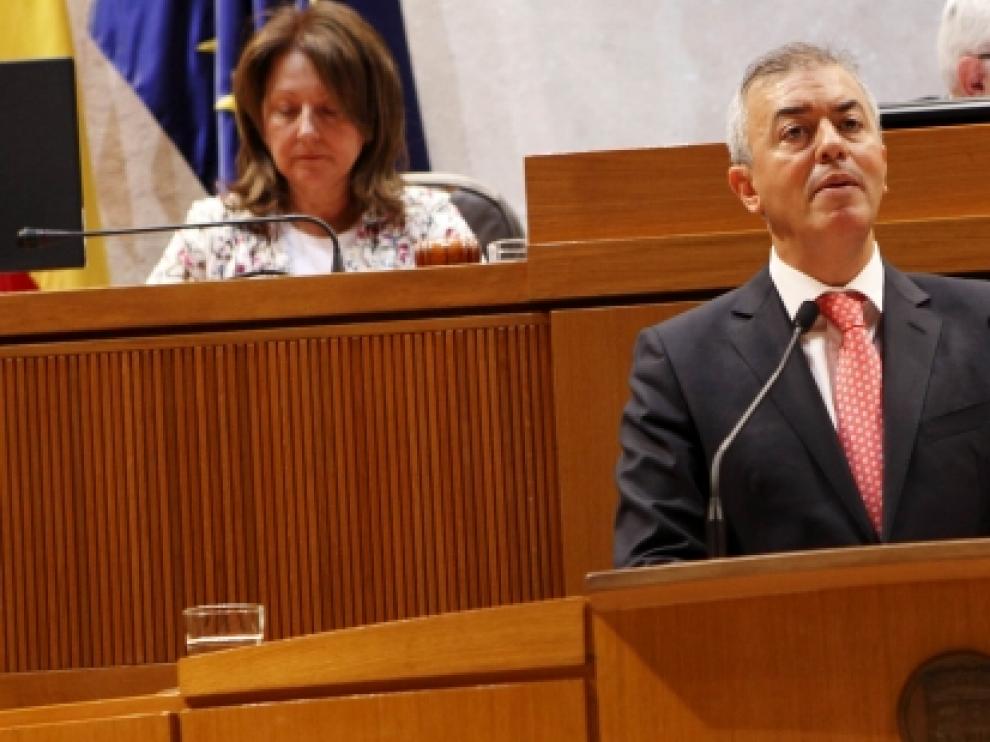 Javier Campoy en su intervención en las Cortes