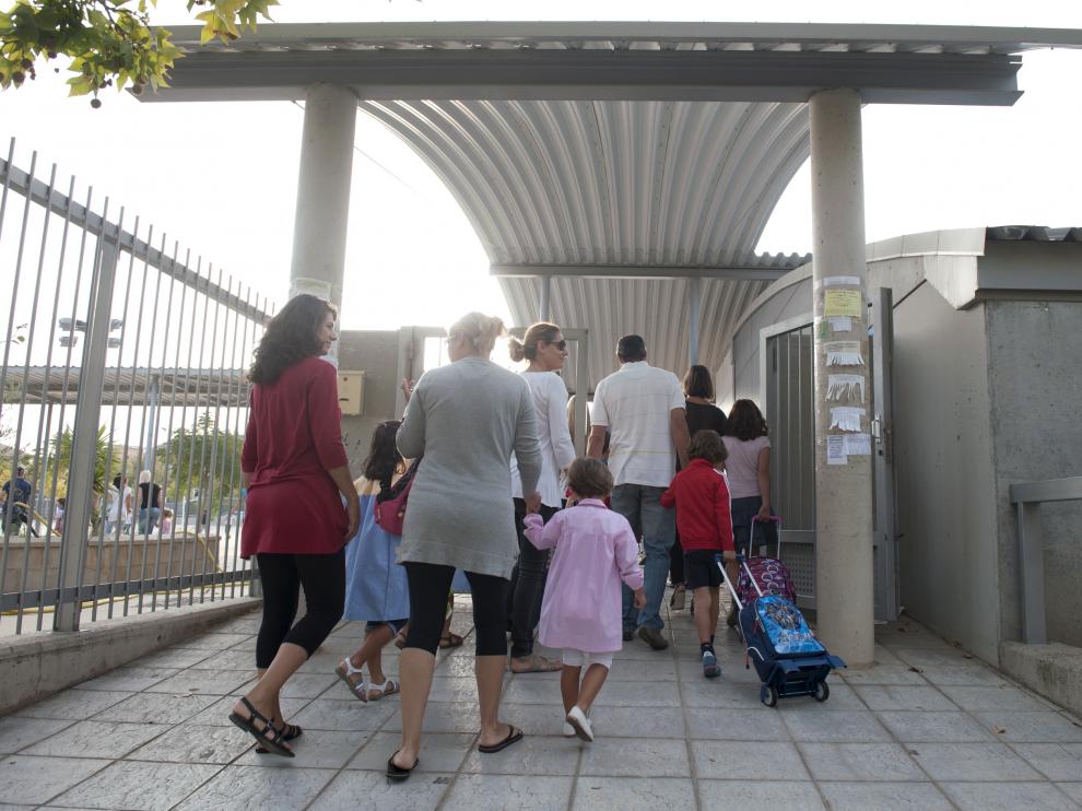 Primer día de colegio en un centro zaragozano