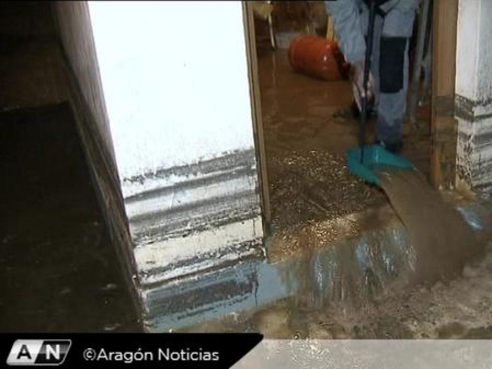 Imágenes de una casa inundada