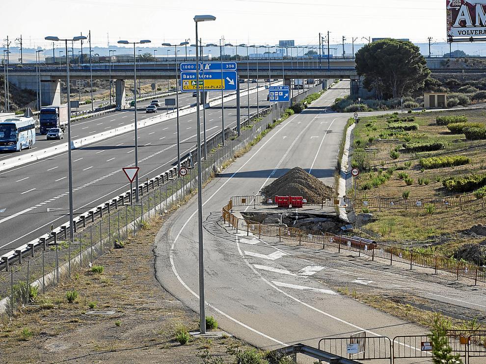 Prórroga para reparar las tuberías de la plataforma. En la imagen, uno de los puntos más afectados, junto a la A-2.