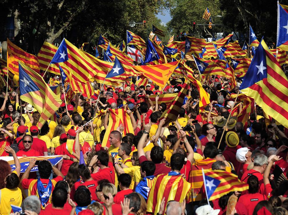 Imagen de la 'Diada' en Barcelona.