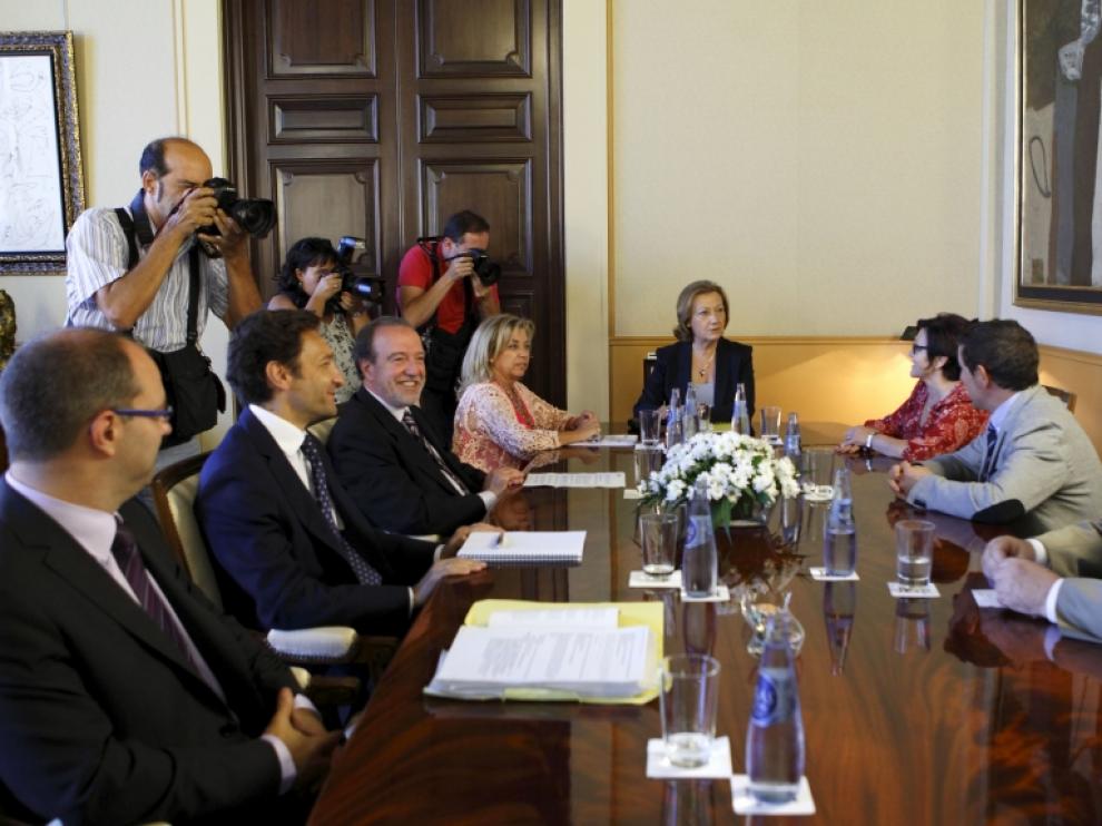 Imagen de la reunión mantenida este jueves en Zaragoza