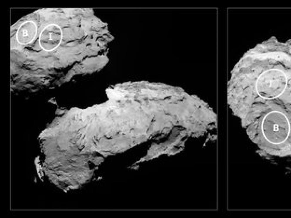 Lugar donde aterrizará la nave Rosetta